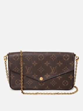 Louis Vuitton 2016 Monogram Félicie Pochette Chain Wallet -Missing two pouches